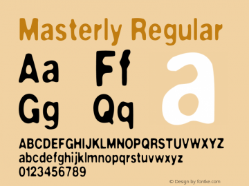 Masterly Regular 001.000 Font Sample