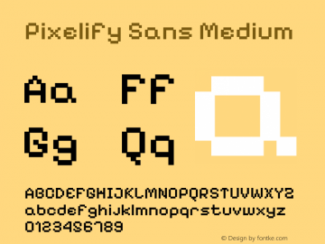 Pixelify Sans Medium Version 1.000图片样张