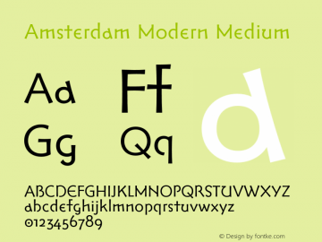 AmsterdamModern-Medium Version 2.200图片样张