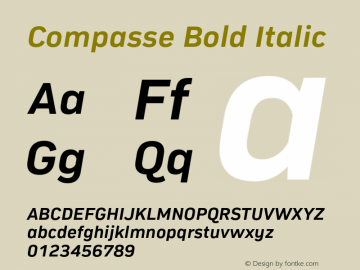 Compasse-BoldItalic Version 1.000图片样张