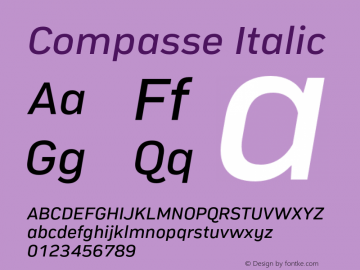 Compasse-Italic Version 1.000图片样张