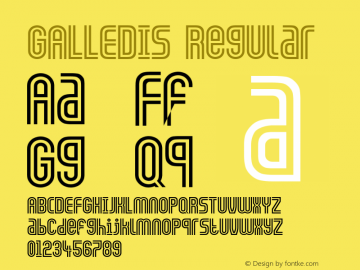 GALLEDIS Regular Converted from F:\X\GALLEDIS.TF1 by ALLTYPE Font Sample