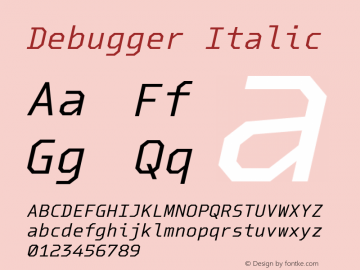 Debugger Italic Version 1.000;FEAKit 1.0图片样张
