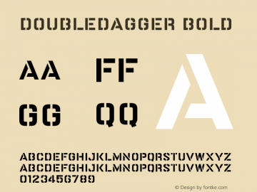 DoubleDagger-Bold Version 1.200图片样张