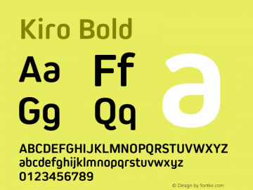 Kiro-Bold Version 1.000图片样张