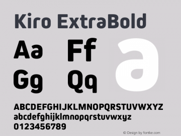 Kiro-ExtraBold Version 1.000图片样张