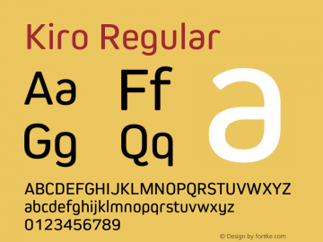 Kiro-Regular Version 1.000图片样张