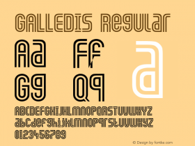 GALLEDIS Regular Converted from D:\TEMP\GALLEDIS.TF1 by ALLTYPE Font Sample