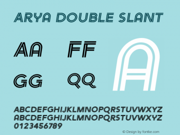 Arya-Double-Slant Version 001.000图片样张