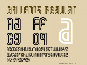 GALLEDIS Regular Converted from C:\TTFONTS\GALLEDIS.TF1 by ALLTYPE Font Sample