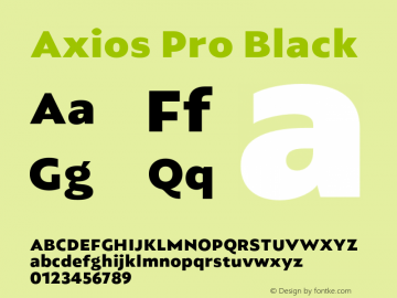 Axios Pro Black Version 1.000;hotconv 1.0.109;makeotfexe 2.5.65596图片样张