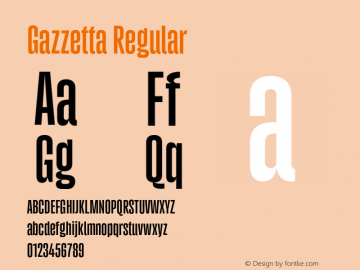 Gazzetta Regular Version 1.000;FEAKit 1.0图片样张