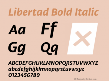 Libertad-Bold-Italic Version 1.002图片样张