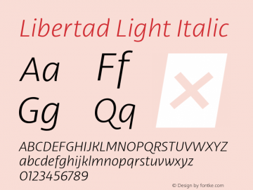 Libertad-Light-Italic Version 1.002图片样张