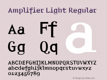 Amplifier Light Regular 001.000 Font Sample