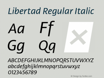 Libertad-Regular-Italic Version 1.002图片样张