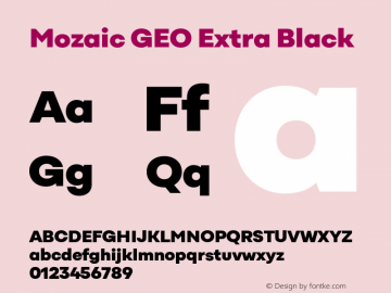 Mozaic GEO Extra Black Version 1.000图片样张