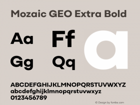 Mozaic GEO Extra Bold Version 1.000图片样张