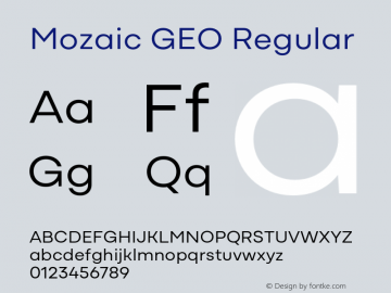 Mozaic GEO Regular Version 1.000图片样张