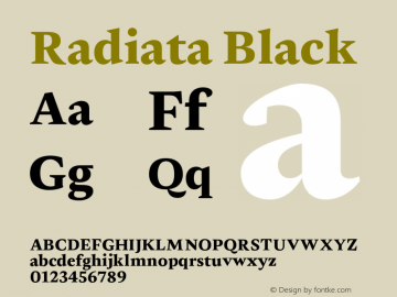 Radiata Black Version 1.004;hotconv 1.0.109;makeotfexe 2.5.65596图片样张