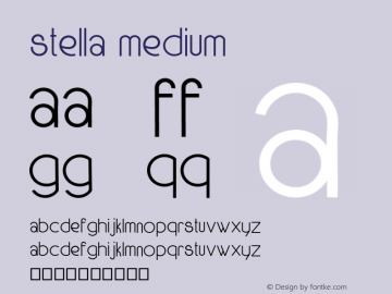 Stella Medium Version 001.000 Font Sample