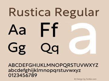 Rustica-Regular Version 2.500图片样张