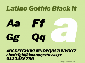 Latino Gothic Black It Version 1.000;FEAKit 1.0图片样张