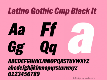 Latino Gothic Cmp Black It Version 1.000;FEAKit 1.0图片样张