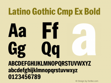 Latino Gothic Cmp Ex Bold Version 1.000;FEAKit 1.0图片样张