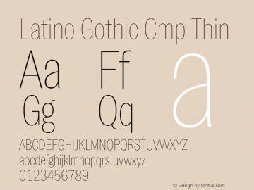 Latino Gothic Cmp Thin Version 1.000;FEAKit 1.0图片样张