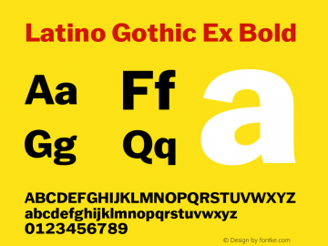 Latino Gothic Ex Bold Version 1.000;FEAKit 1.0图片样张