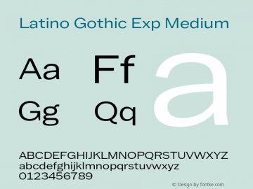 Latino Gothic Exp Medium Version 1.000;FEAKit 1.0图片样张