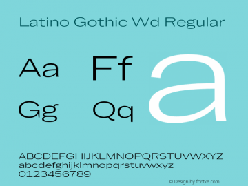 Latino Gothic Wd Regular Version 1.000;FEAKit 1.0图片样张