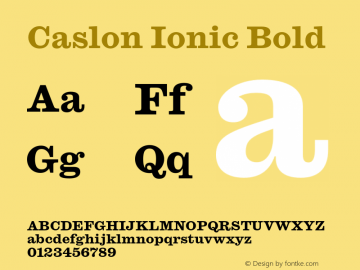 CaslonIonic-Bold Version 1.001图片样张