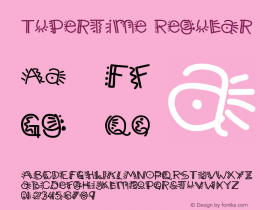Tupertime Regular 001.000 Font Sample