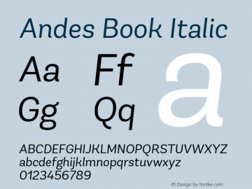 AndesBook-Italic 1.000图片样张