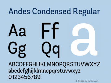 AndesCondensed 1.000图片样张