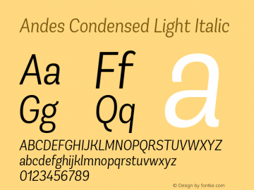 AndesCondensedLight-Italic 1.000图片样张