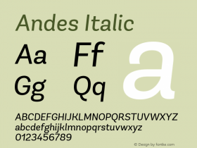 Andes-Italic 1.000图片样张