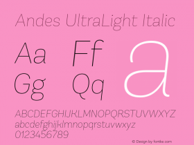 AndesUltraLight-Italic 1.000图片样张