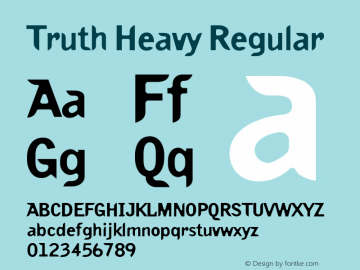 Truth Heavy Regular 001.000 Font Sample