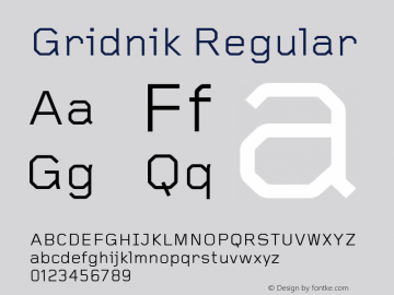 Gridnik Regular 001.000图片样张