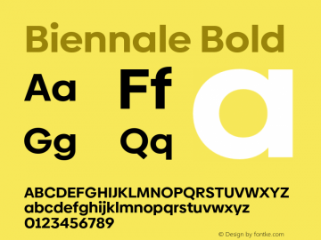 Biennale Bold Version 1.001;hotconv 1.0.109;makeotfexe 2.5.65596图片样张