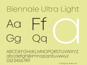 Biennale Ultra Light Version 1.001;hotconv 1.0.109;makeotfexe 2.5.65596图片样张