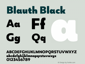 Blauth Black Version 1.000;PS 001.000;hotconv 1.0.88;makeotf.lib2.5.64775图片样张