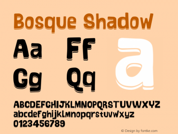 Bosque-Shadow Version 1.000;PS 001.000;hotconv 1.0.88;makeotf.lib2.5.64775图片样张