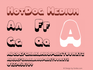 HotDog Medium Version 001.001 Font Sample