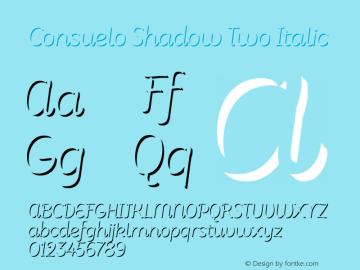 ConsueloShadowTwo-Italic 1.000图片样张