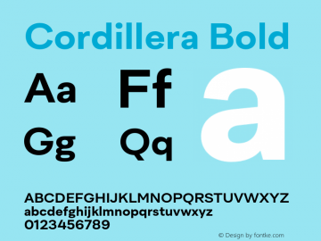 Cordillera Bold Version 1.000;Glyphs 3.1.2 (3151)图片样张