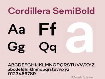 Cordillera SemiBold Version 1.000;Glyphs 3.1.2 (3151)图片样张